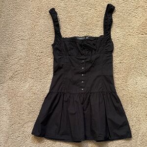 Lioness Black Fitted Drop Waist Dress